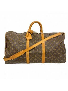 Louis Vuitton Boston Bag Monogram Keepall Bandouliere 60 Brown